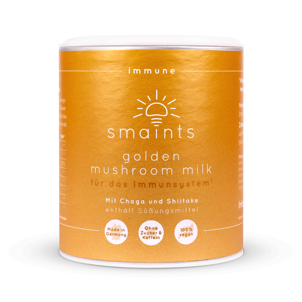 Golden Mushroom Milk mit Chaga und Shiitake