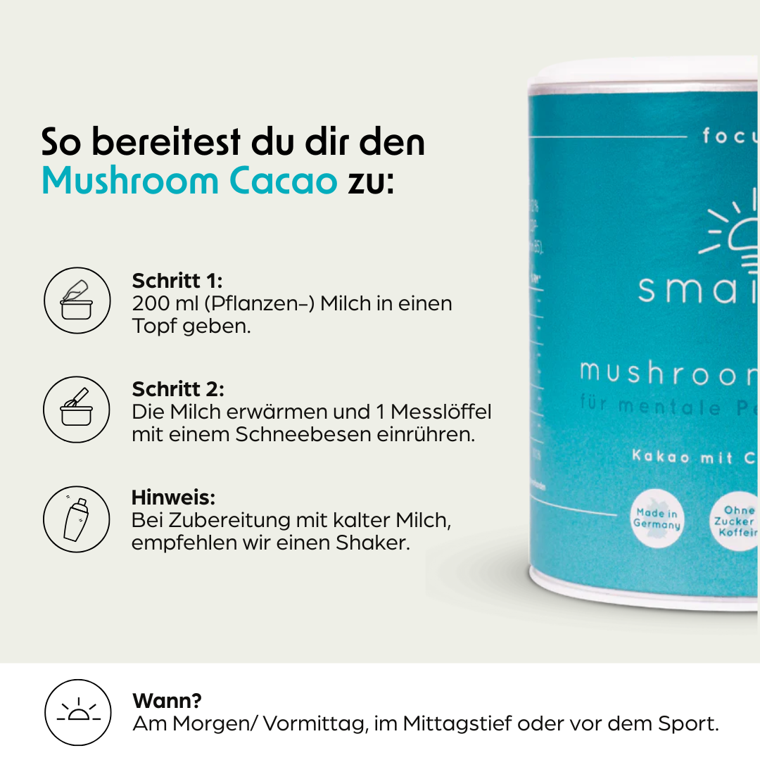 Mushroom Cacao mit Cordyceps