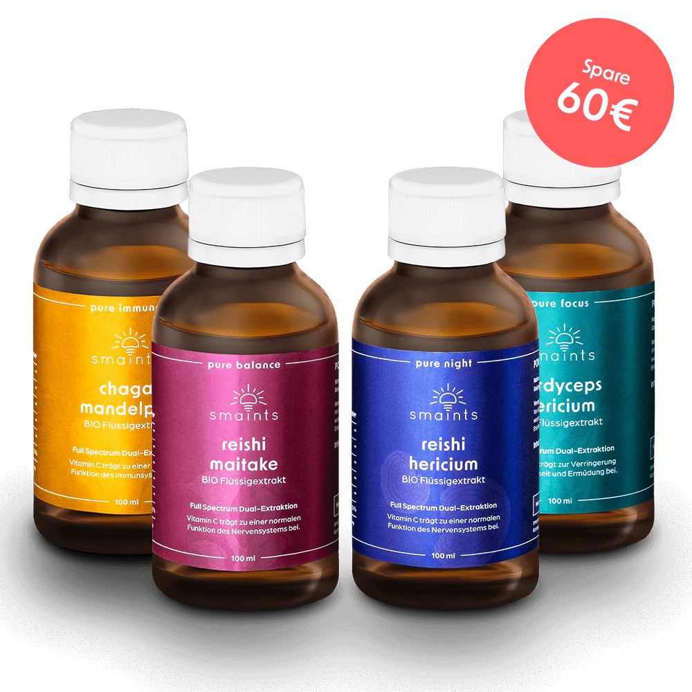 Bio Pilzextrakt 4er-Bundle Flüssigextrakte