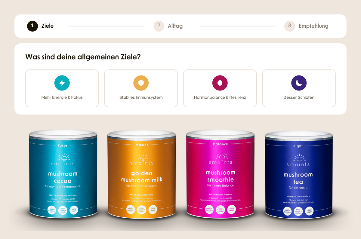 Produktfinder: Was sind deine allgemeinen Ziele?